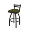 Holland Bar Stool Co 25" Low Back Swivel Counter Stool, Black Wrinkle, Graph Parrot Seat 41125BW015 - alternate 1